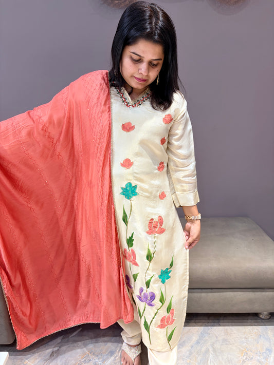 Glass Tissue Partywear 3 pc Suit