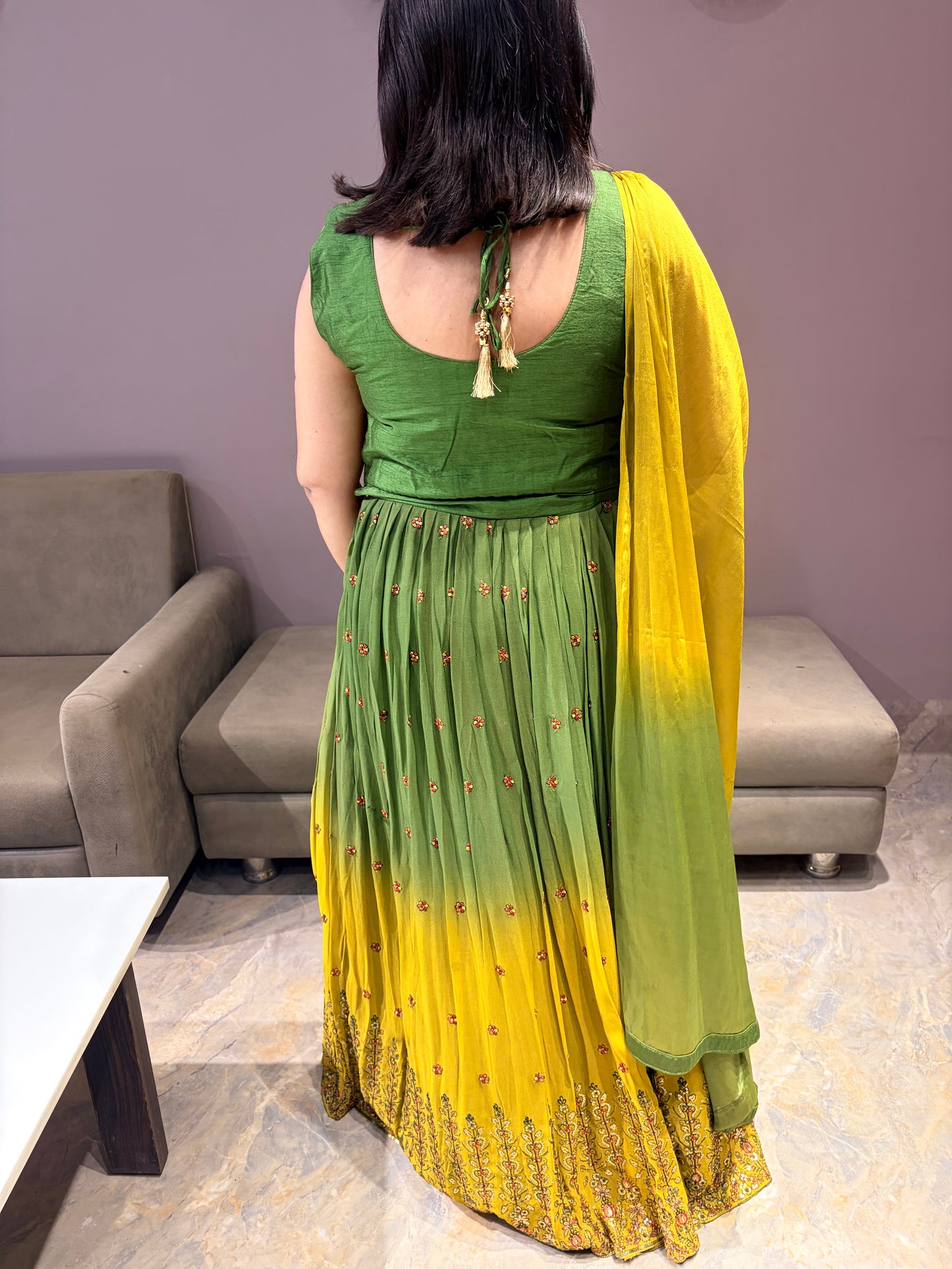 Mehndi Green Designer Lehenga Choli