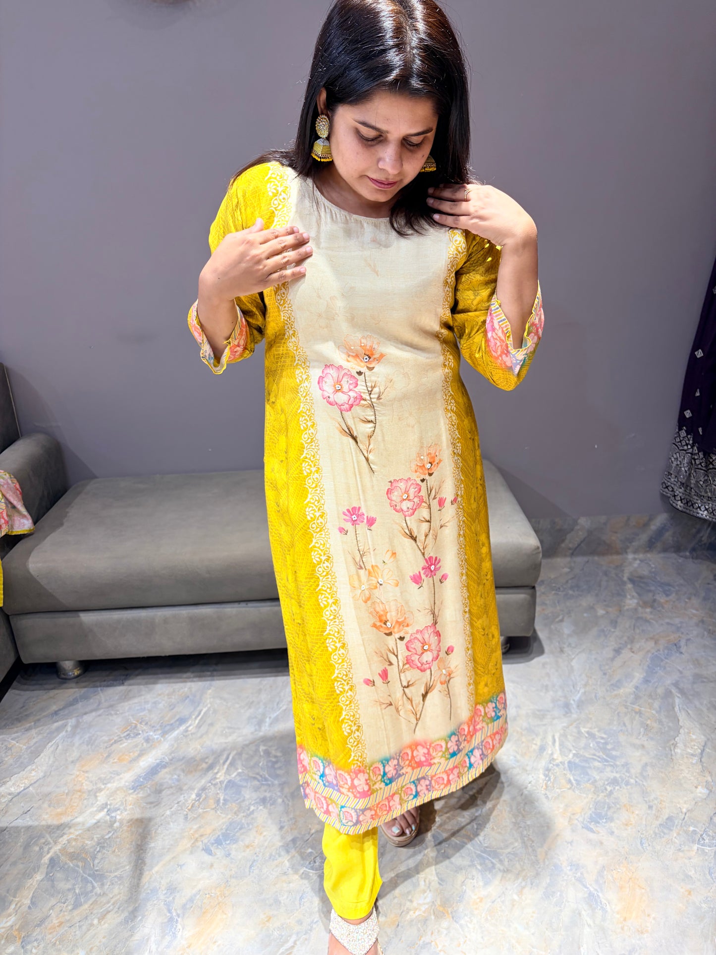 Pure Muslin Party Wear 3 pc