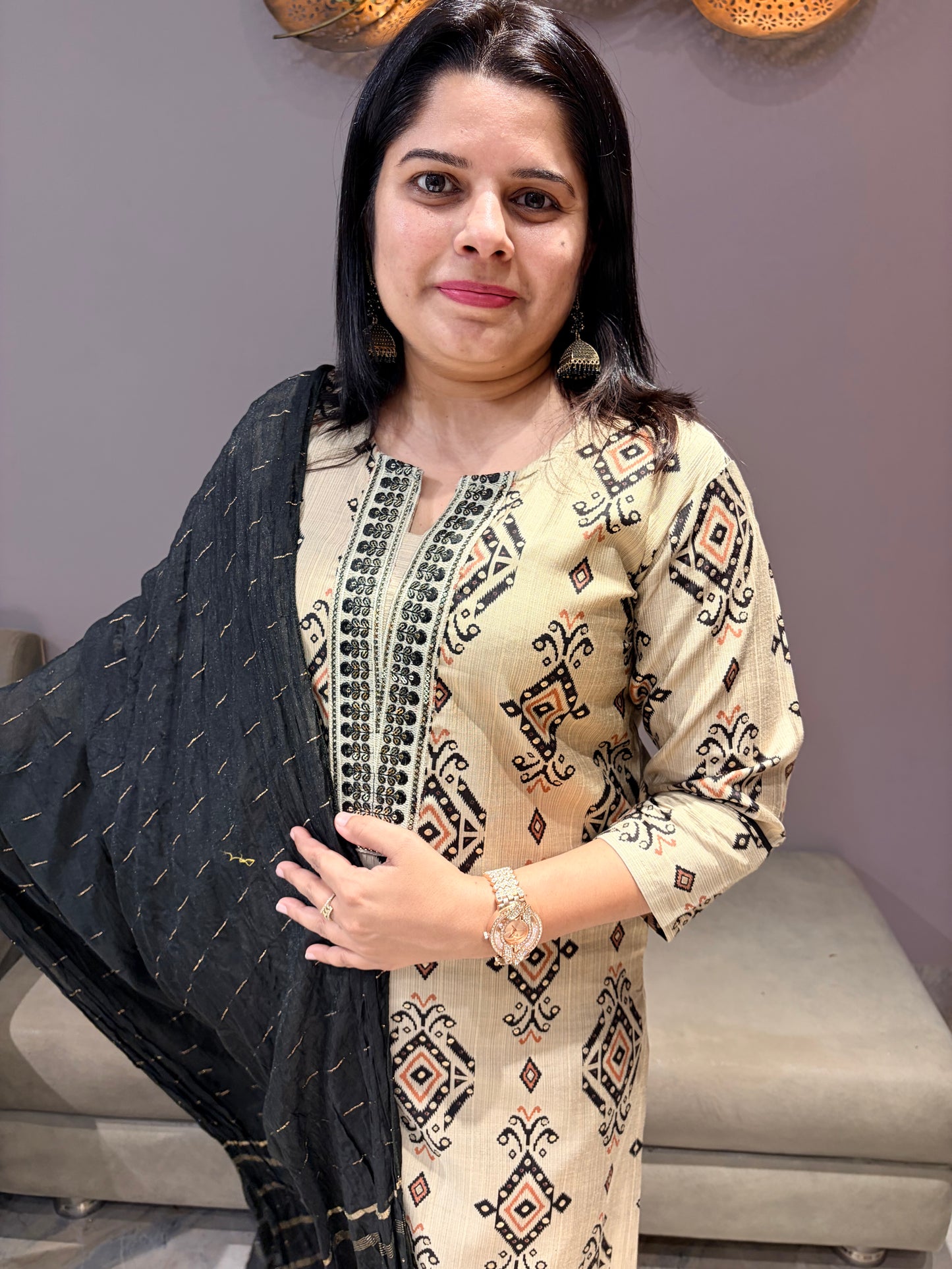 Premium Riyon Silk Ikkat Design