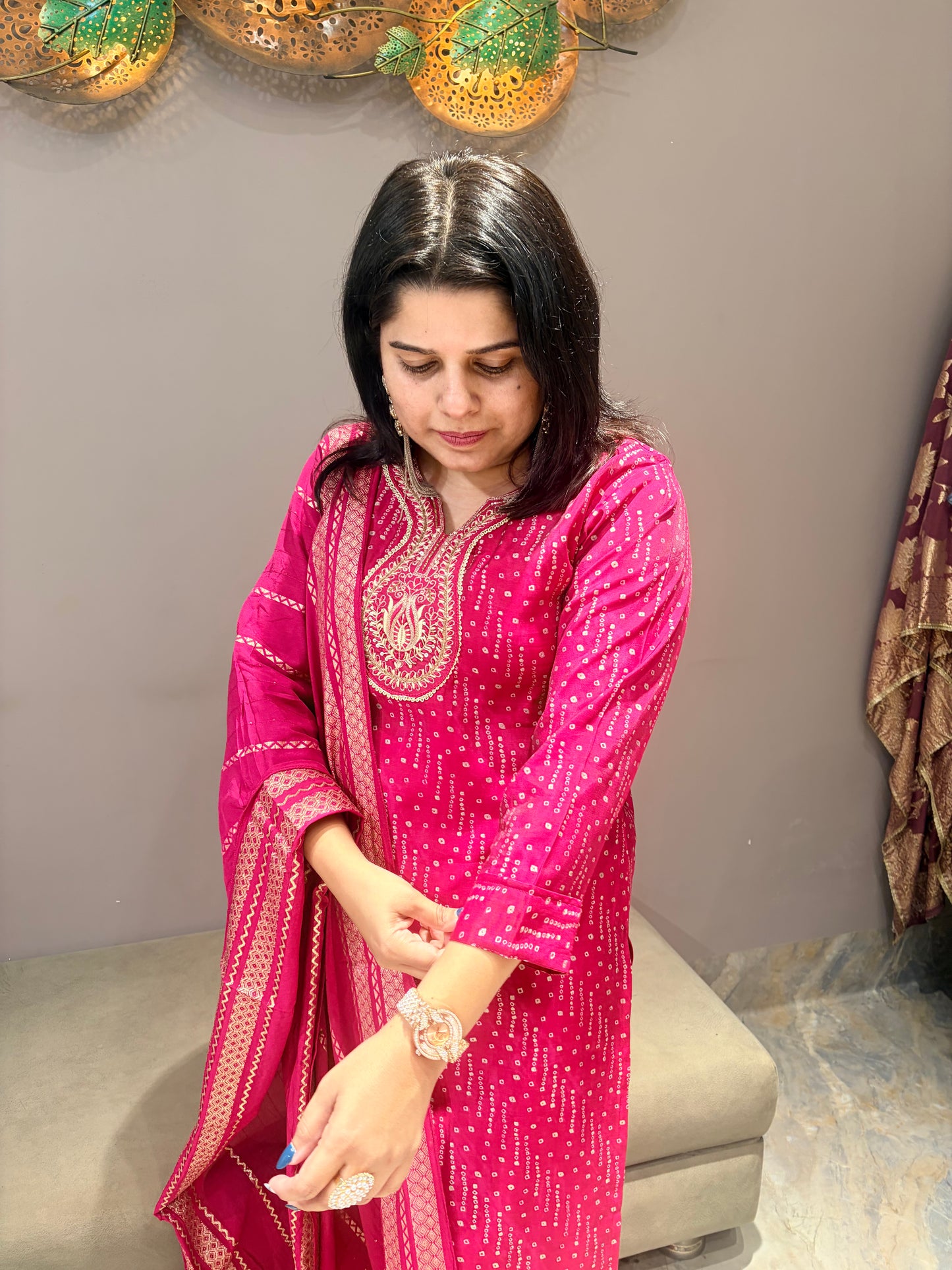 Soft Silk Premium Bandhni Designer Suit