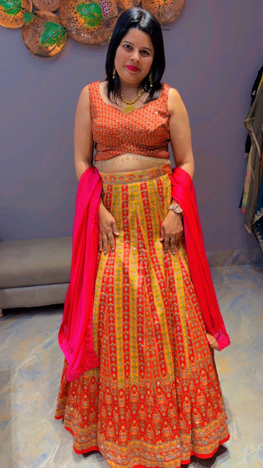 Multi Color Heavy Bridal Choli with Cancan – Wedding & Festive Wear