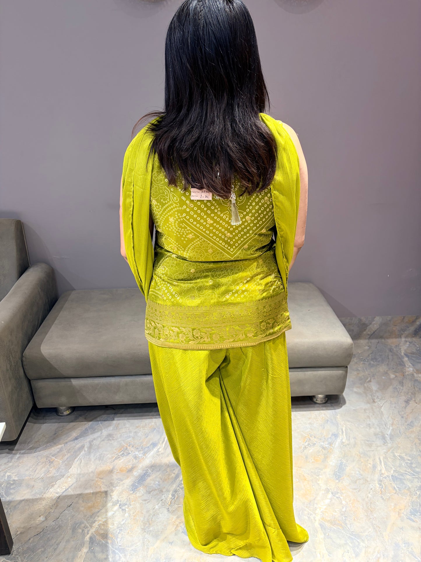 Liril Green Party Wear Indowestern
