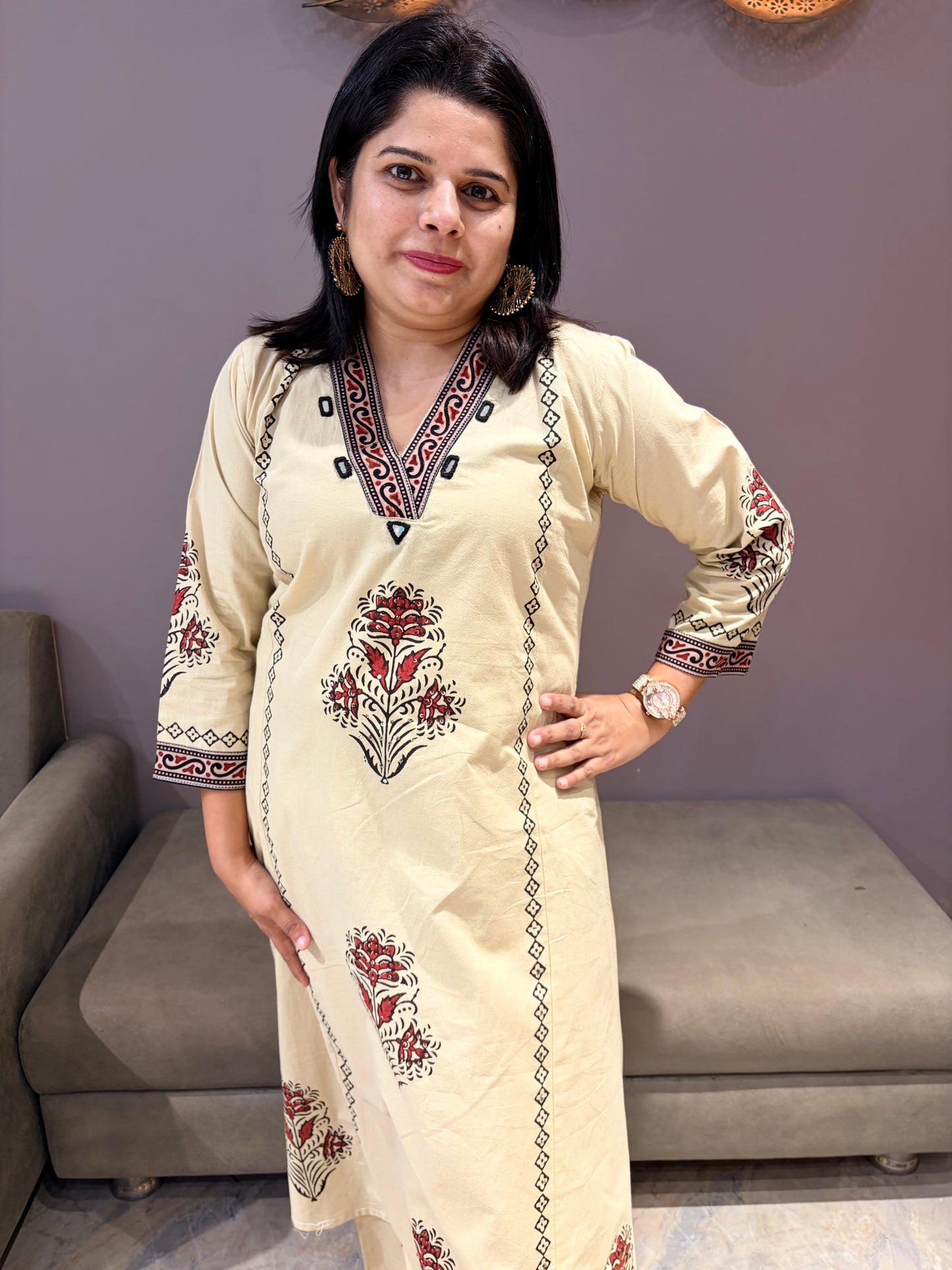 Beize Premium Pure Cotton Aline Suit