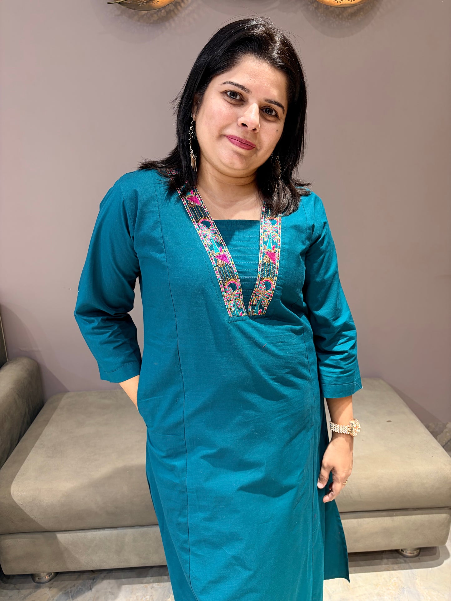 Peacock Green Designer 2 pc