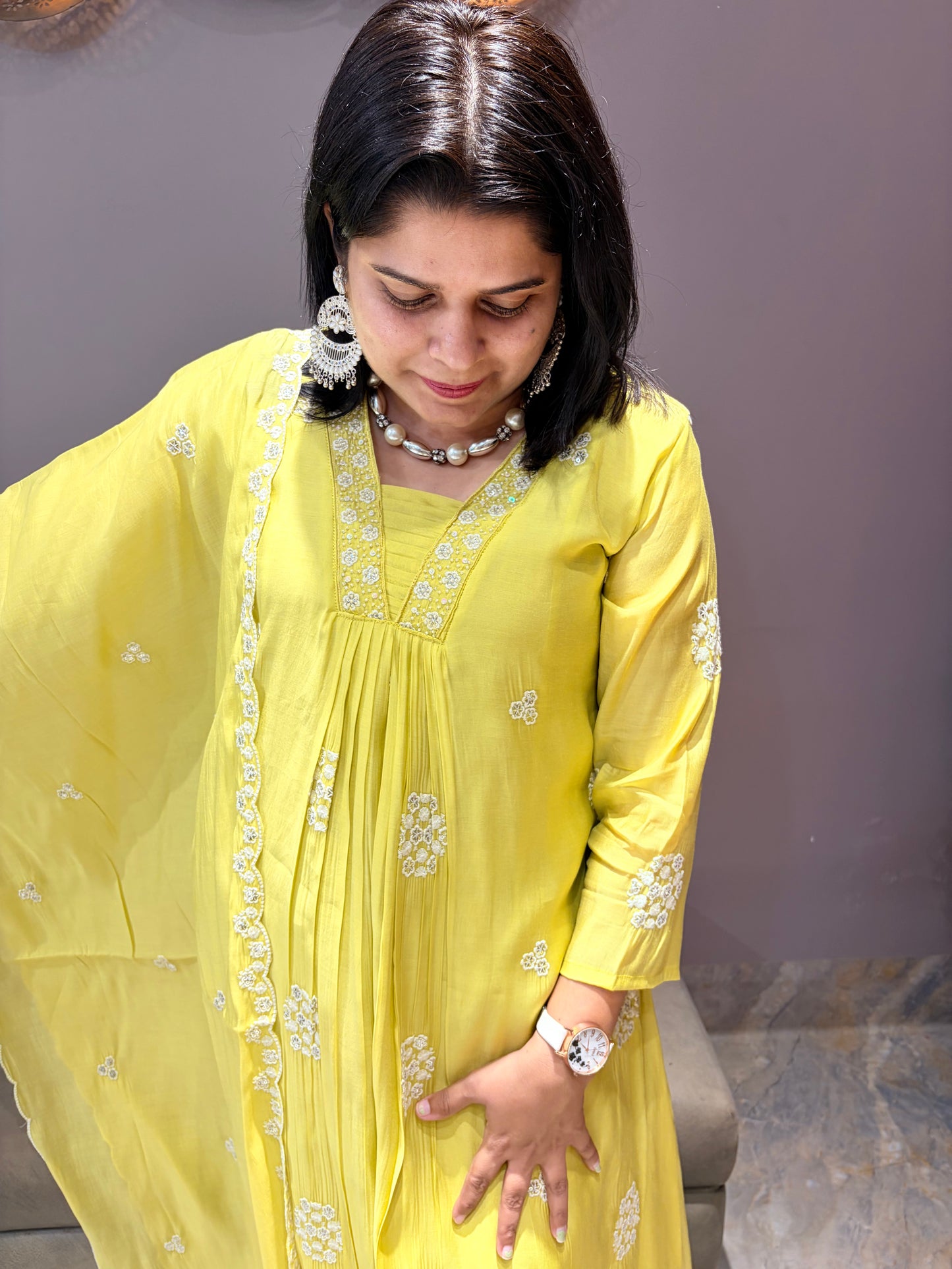 Liril Green Light Pure Mul Designer Lukhnowi Suit