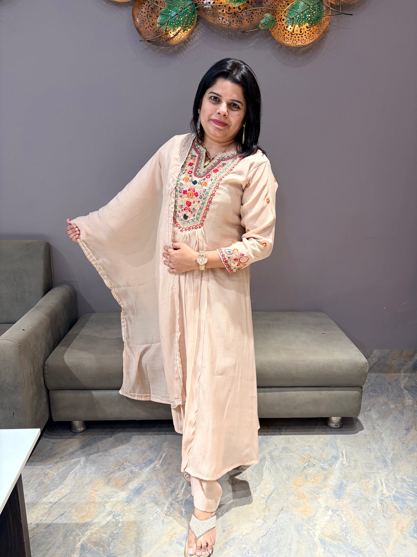 Pure Mul Bieze Color Aline Designer Suit