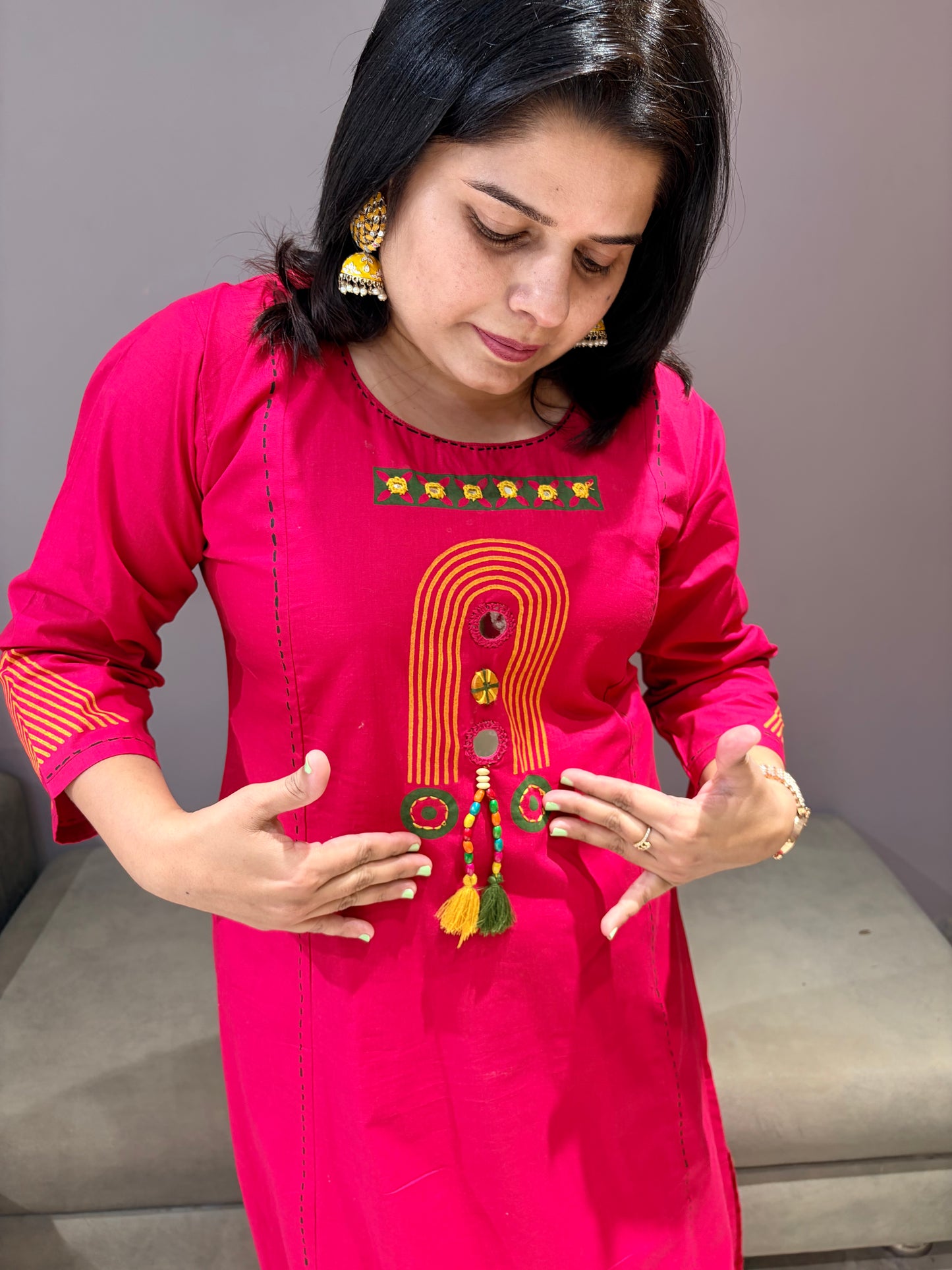 Pure Jaipuri Cotton Premium Aline Designer Suit