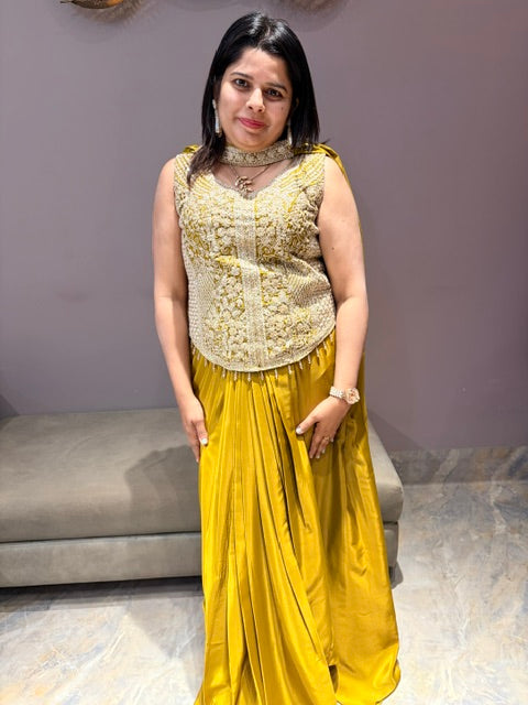 Indowestern Tulip Skirt with Choli – Festive Fusion Wear